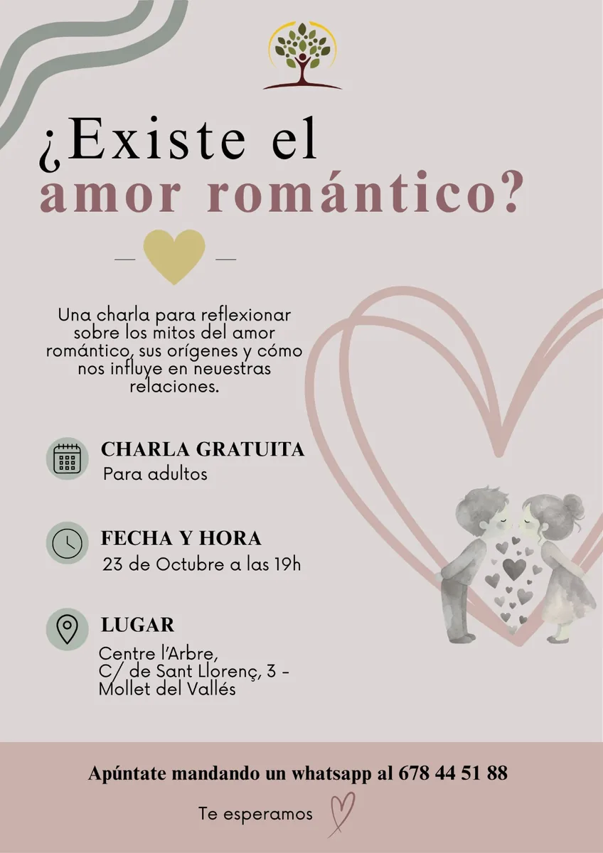 Cartell de la xerrada «Existeix l’amor romàntic?»